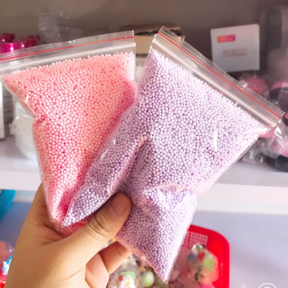 New Macaron color Slime filling foam Snow Mud Particles Accessories Tiny Foam Beads Slime Balls Supplies