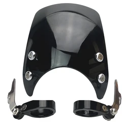 Motorcycle Adjustable Custom Compact Sport Wind Deflector Windshield Fits For  04-Up XL883 XL1200 Series Models