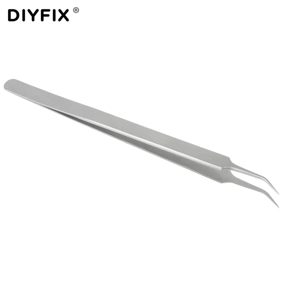 DIYFIX Precision Tweezers Ultra Thin Anti Static Forceps Clips For Jewelry Electronic Component Holding Picking Repair Hand Tool