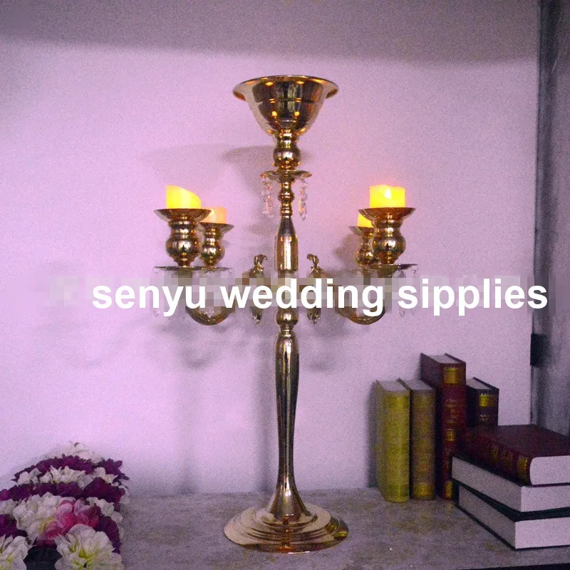 

8 Arms metal Cup Antique metal gold candelabra wedding centerpieces Gold Candlestick Holder Gold Metal Candlestick Holder