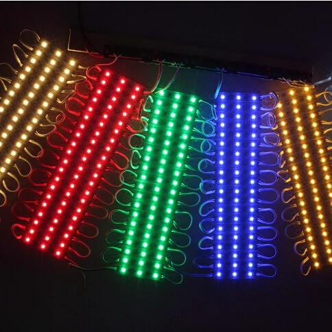 Led 5050 3 Led Modules Koel Wit Warm Wit Rood Groen Blauw Geel Rgb Waterdichte IP65 DC12V Gratis Schip