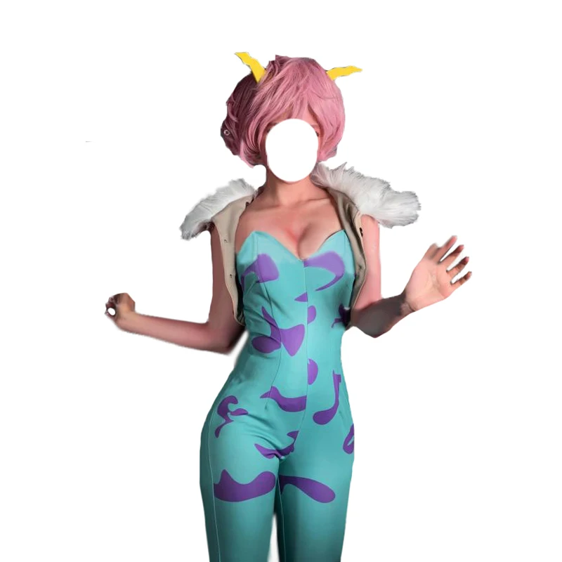 Mina Ashido Pinky Halloween Uniform Outfit Cosplay Costume Customized