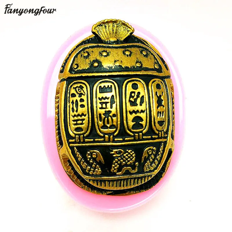 Ancient Egyptian Amulet Scarab Silicone Cake Mold diy Fudge Chocolate Jelly Mould Kitchen Baking Tools