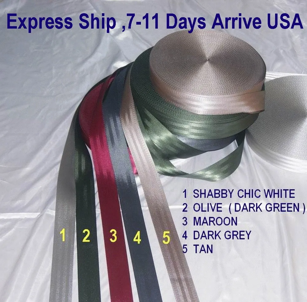 38meters Roll Seat Belt Webbing Safety Strap BLACK Color  4.8cm Wide
