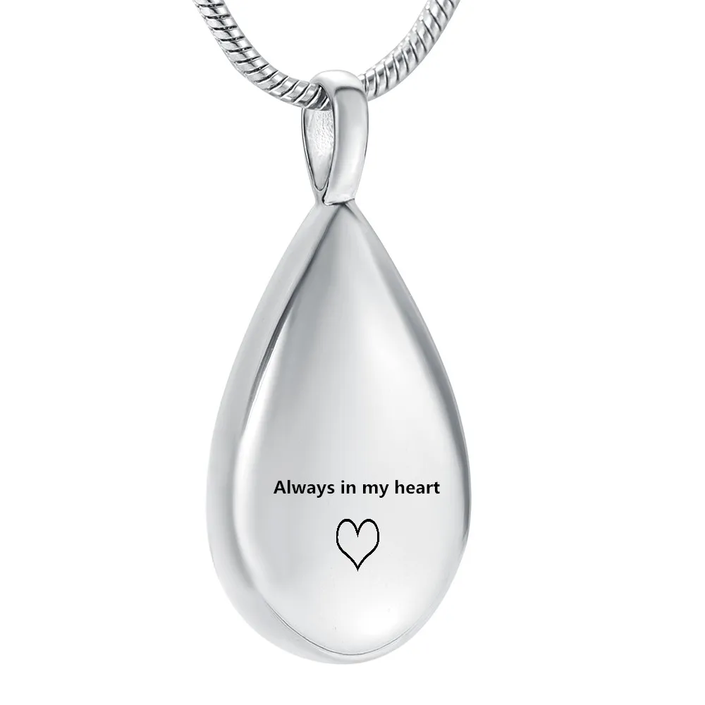 IJD9945 A Piece of My Heart is in Heaven Urn Necklace for Cremation Jewelry Memorial Necklace for Human Ashes