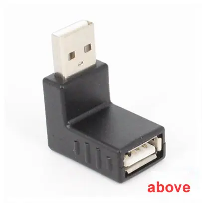 Переходник USB 2.0 A (штекер)/USB 2.0 A (разъем), с соединением под углом 90 градусов, поворотом в 4 направления, надежность и устойчивость в работе, для ноутбуков, ПК