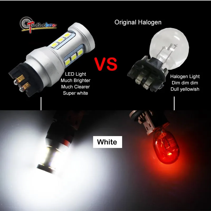 Amber Yellow Error Free PWY24W LED Bulbs For Audi A3 A4 A5 Q3 BMW i3 MINI Cooper F55 F56 Mercedes GLK Front Turn Signal Lights