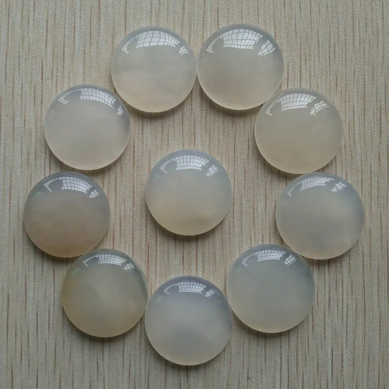 

Wholesale 20pcs/lot 2017 Fashion natural white onyx round cabochon beads 25mm for jewelry Accessories making free shipping