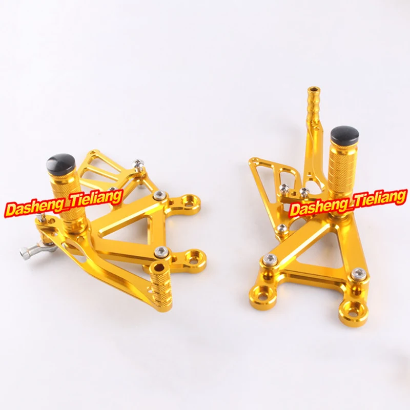 1Pair Motorcycle Rear Footrest Footpeg Adjustable Foot Rest Rearset For Kawasaki ZX6R 2003 2004 / ZX-6R 03 04 Aluminum Alloy