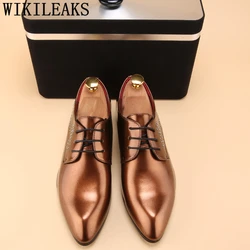 Party Shoes For Men Italian Brand Dress Shoes Men Formal Coiffeur Wedding Shoes Men Elegant Sapato Social Masculino Buty Damskie