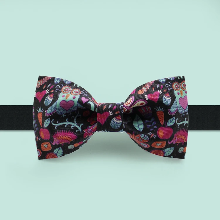 Free Shipping New men's Male fashion casual female Original design bowknot printed partydress formal dress bow tie peony pattern