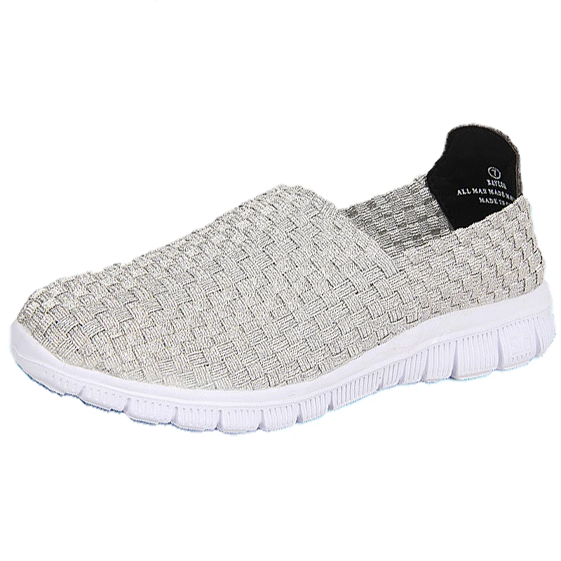 BeckyWalk Scarpe basse casual da donna Scarpe tessute fatte a mano Slip On Scarpe da ginnastica traspiranti Primavera Autunno Mocassini Donna