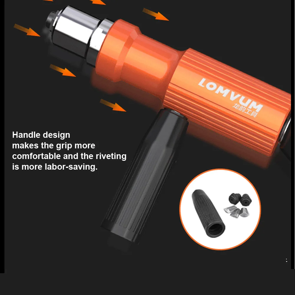 Perceuse de rivetage sans fil, pistolet à écrou électrique Pop, adaptateur de buse rivetée, adaptateur de Rivet pneumatique aveugle