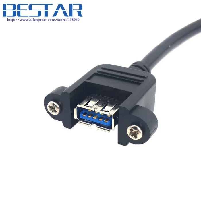 USB3.0 USB 3.0 A TYPE male to Female Extension Cable 0.5m 0.8m 1.5m 50cm 80cm 150cm with w/ Panel Mount screws