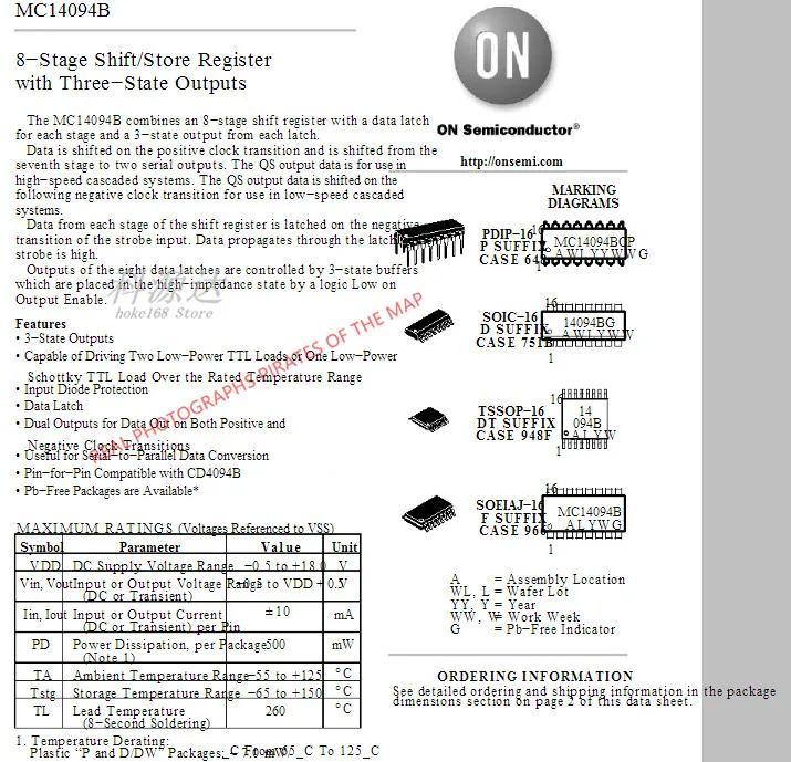 10 قطعة/الوحدة MC14094BFELG SOEIAJ-16 MC14094B 14094B 14094 في الأسهم