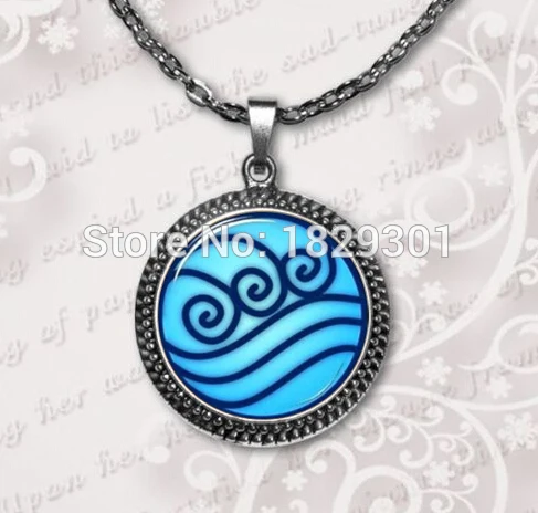Water Tribe Necklace Avatar the Last Airbender Jewelry Glass Dome Pendant Necklace HZ1