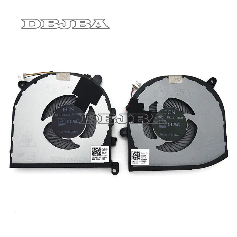 

New for Dell XPS 15 9560 Precision 5520 Cooling Fans DC28000I0F0 0VJ2HC 0TK9J1 CPU & GPU