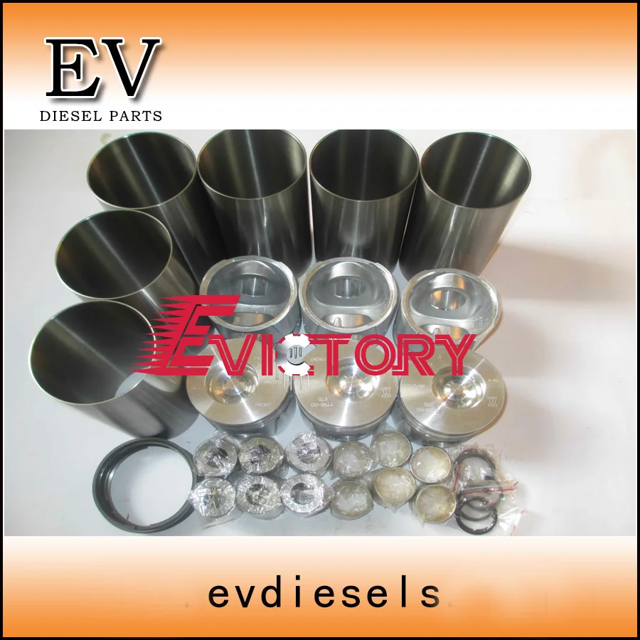 

For komatsu engine rebuild 6D102 SA6D102 S6D102 S6D102E piston + ring liner gasket bearing set