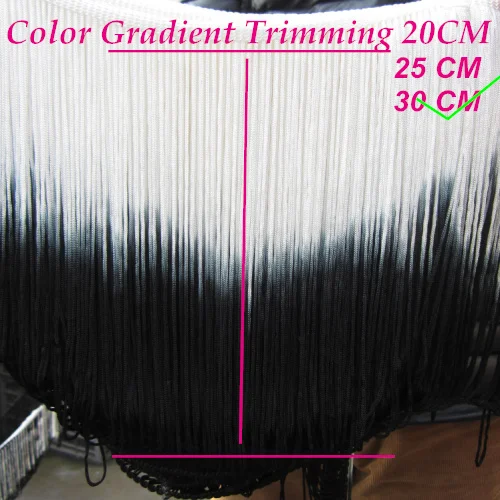 10 Yds Diy Trims Latin Fringe Tassel Dip Dye Ombre Soft Rayon Latin Macrame Dance Dress Trimming Samba Skirt Tassel Loop Bottom