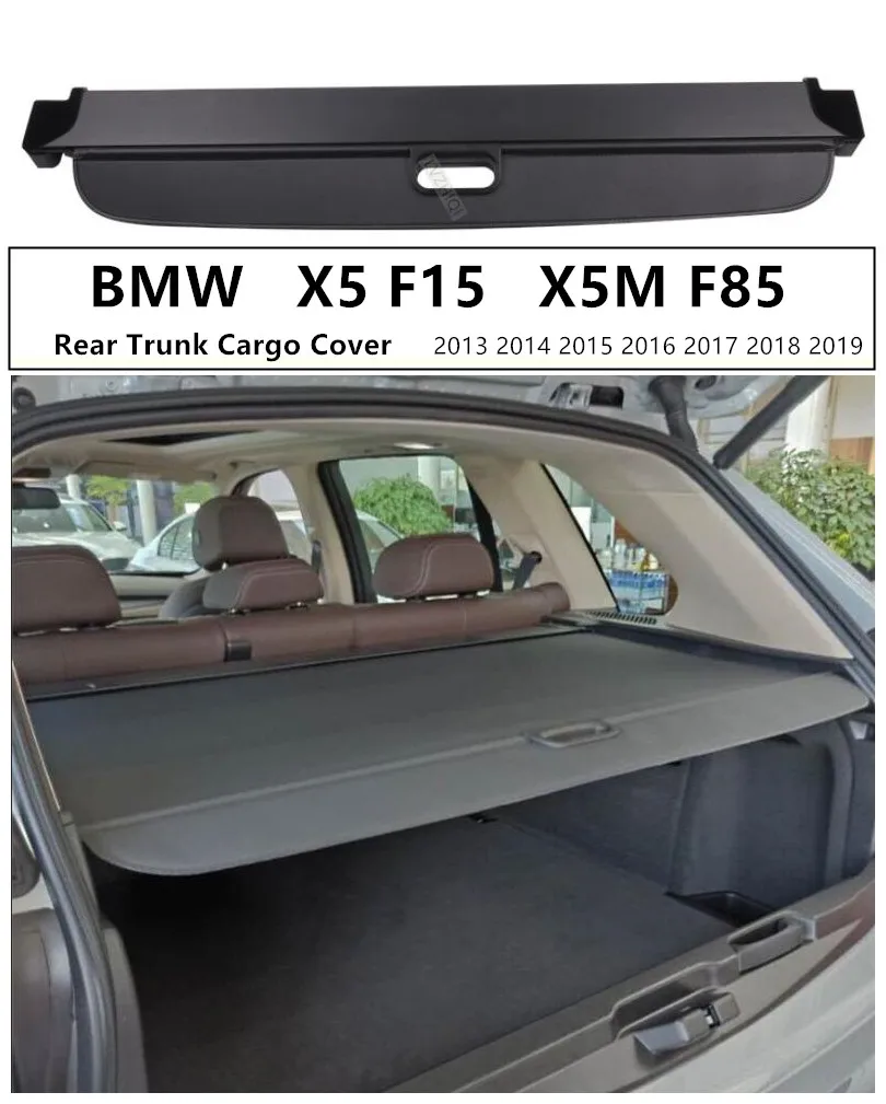 Rear Trunk Cargo Cover For BMW X5 F15 X5M F85 2013 2014 2015 2016 2017 2018 High Qualit Car Security Shield Accessories Beige