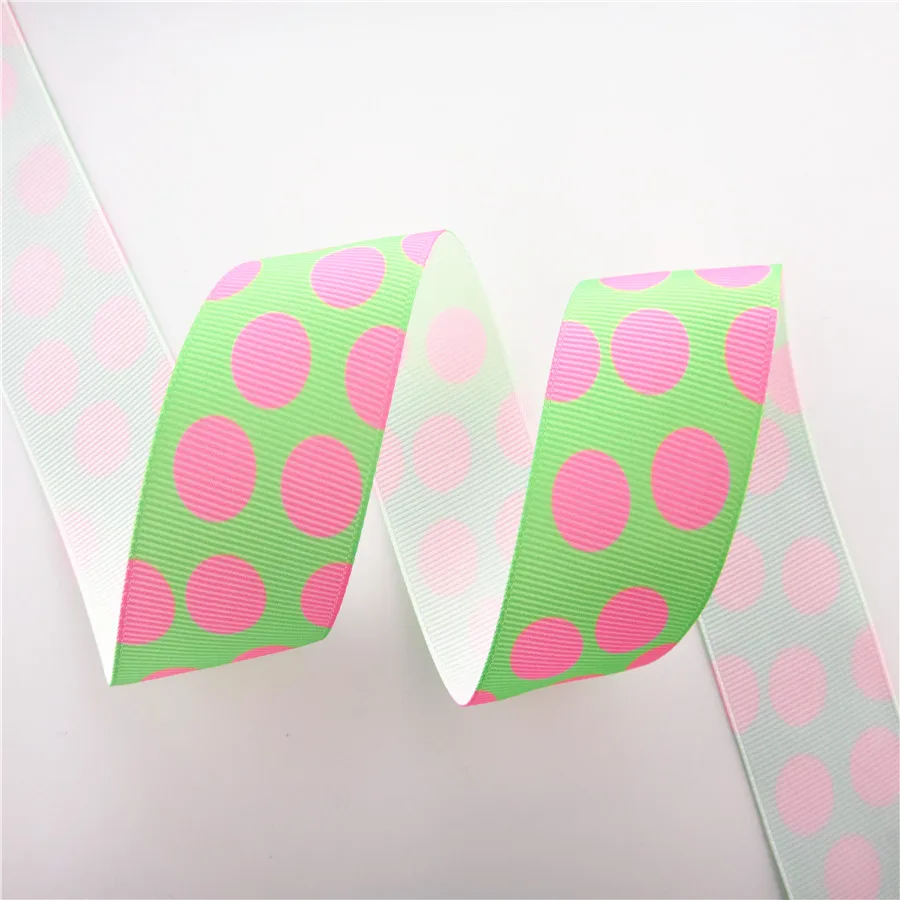 1,5" 38 mm 10 Yards Grossegrainbänder mit Polka-Dot-Muster, DIY-Material für handgemachte Haarschleifen, MD19012601 – Detail 7