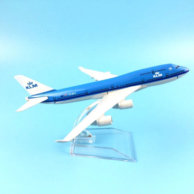 16cm plane model Aeroplane B747 KLM Royal Dutch Airlines aircraft B747 Kids Toys New Year/Birthday/Collections Gifts