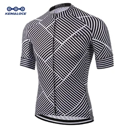 KEMALOCE Cycling Jersey Short Sleeve Kit Digital Printing Bicycle Shirts Blank Polyester Summer Professional Cyclist Bike Wear