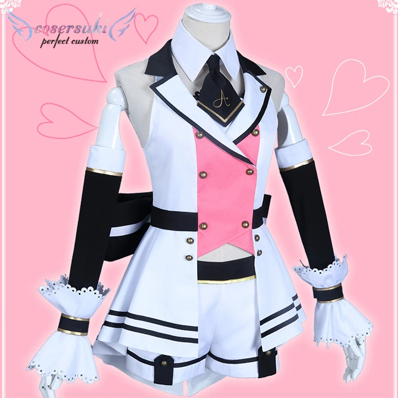 New Anime YouTuber A.I.Channel/Kizuna AI Sailor Suit Women Girls Daily Cute Bunny Ears for Halloween Christmas Carnival Cosplay