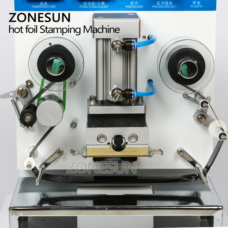 Zonesun partes da máquina de estampagem quente automática, máquina de vinco do logotipo do couro, carimbo do logotipo, máquina de palavras quentes