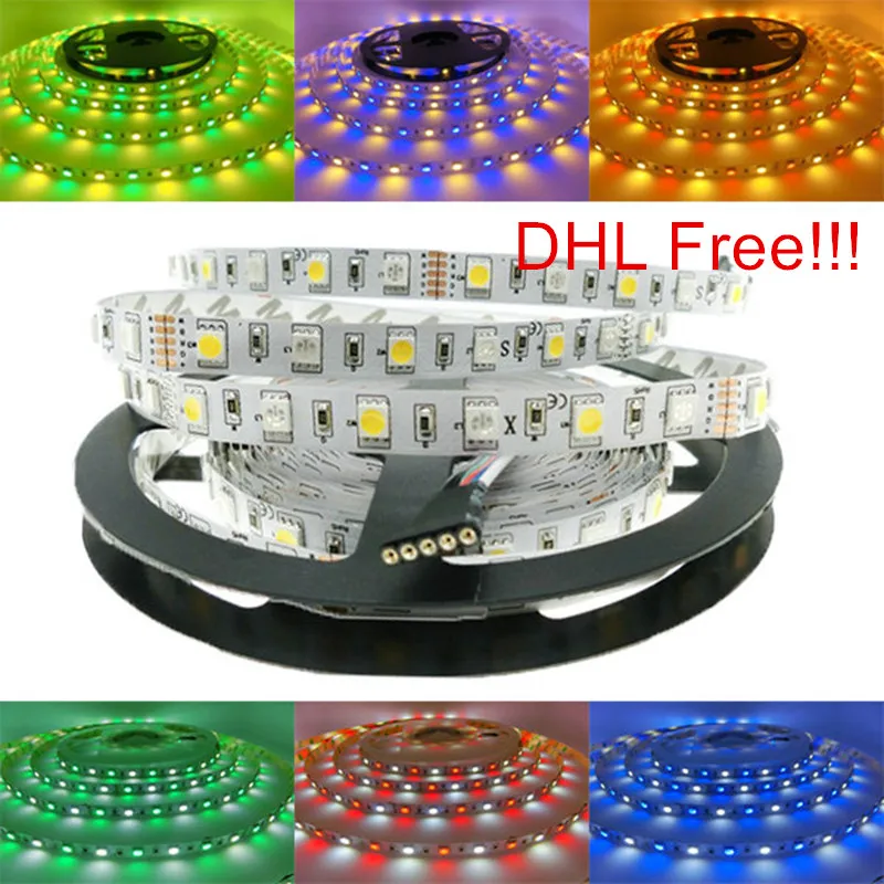 

100M 5M/Roll RGBW SMD 5050 LED strip Light DC12V LED Flexible Bar Tape Light strips RGB + White/WW light RGBW Not Waterproof