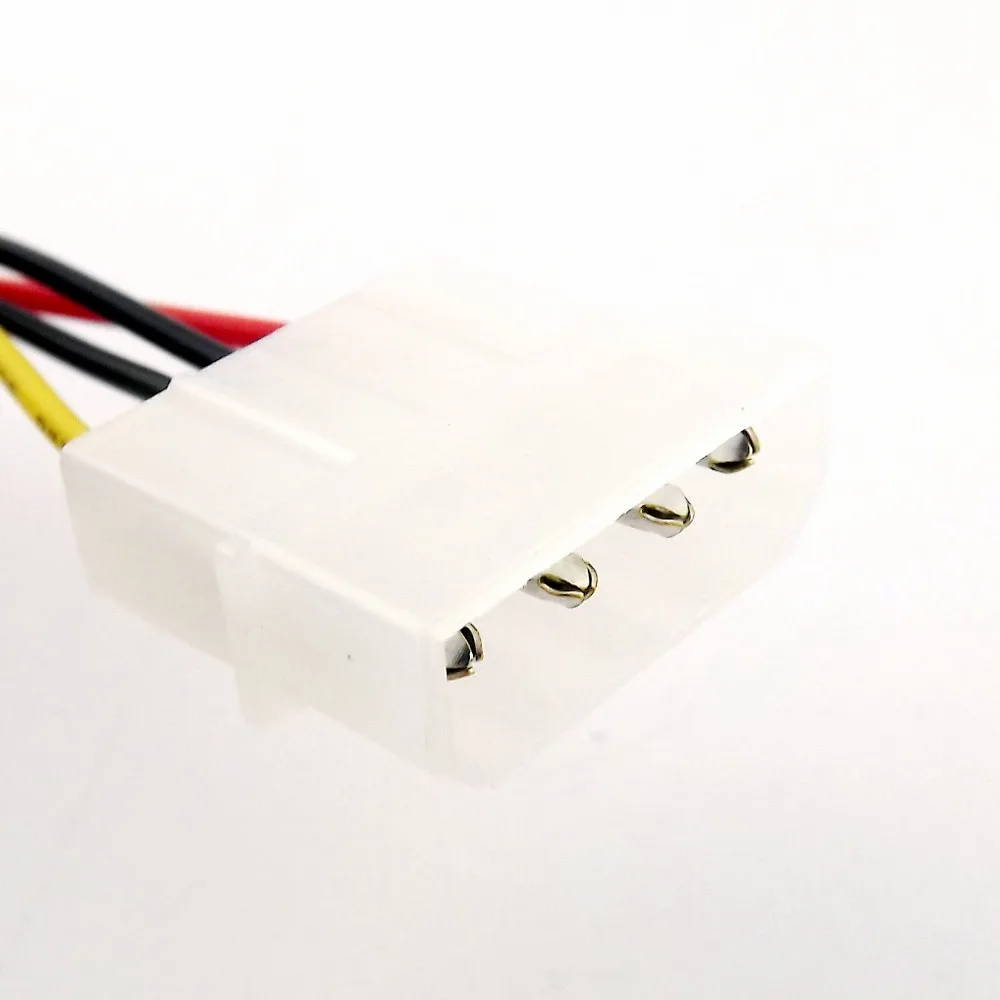 Adaptador de fuente de alimentación IDE de 4 pines, conector macho Molex a disquete, Cable de 20cm/30cm, 10 Uds.