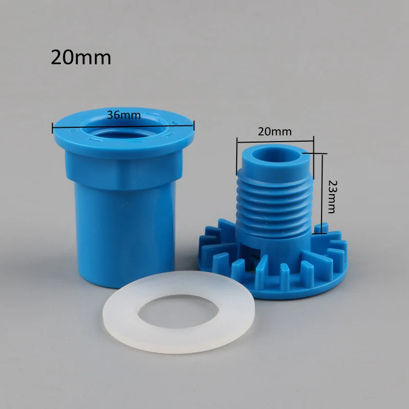 20mm Fish Tank Joint Bulkhead Water Pipe Adapter Aquarium Inlet Water Tank Outlet aquarium drain Fitting