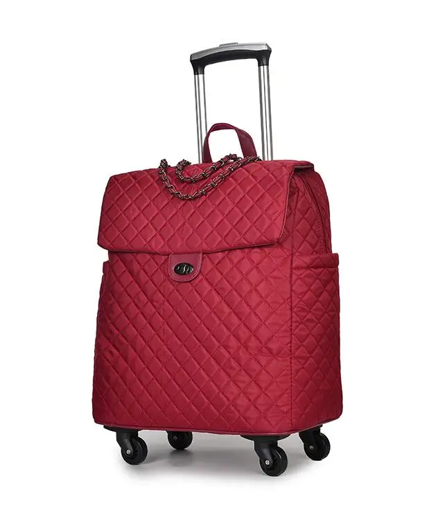 Brand Women Wheeled Luggage bag Cabin travel Trolley Bags on wheels rolling luggage bag for woman Trolley Suitcase wheeled Bags