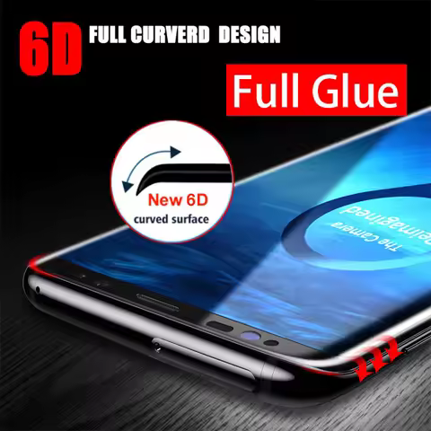 Unlock Fingerprint Full Glue 9H Tempered Glass For Samsung Galaxy S10 S20 S21 S22 S23 S24 Note 10 Plus 20 Ultra Screen Protector