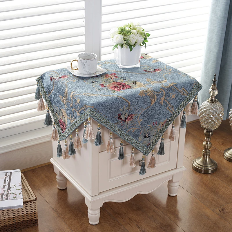 

Light Luxury European Bedside Fabric Refrigerator Washing Machine Air Conditioning Square table Cover