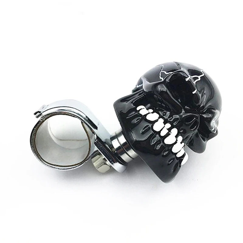 Car Styling Steering Wheel Booster Skull Head ABS Turning Helper Power Control Ball Auto Spinner Knob Auxiliary Booster