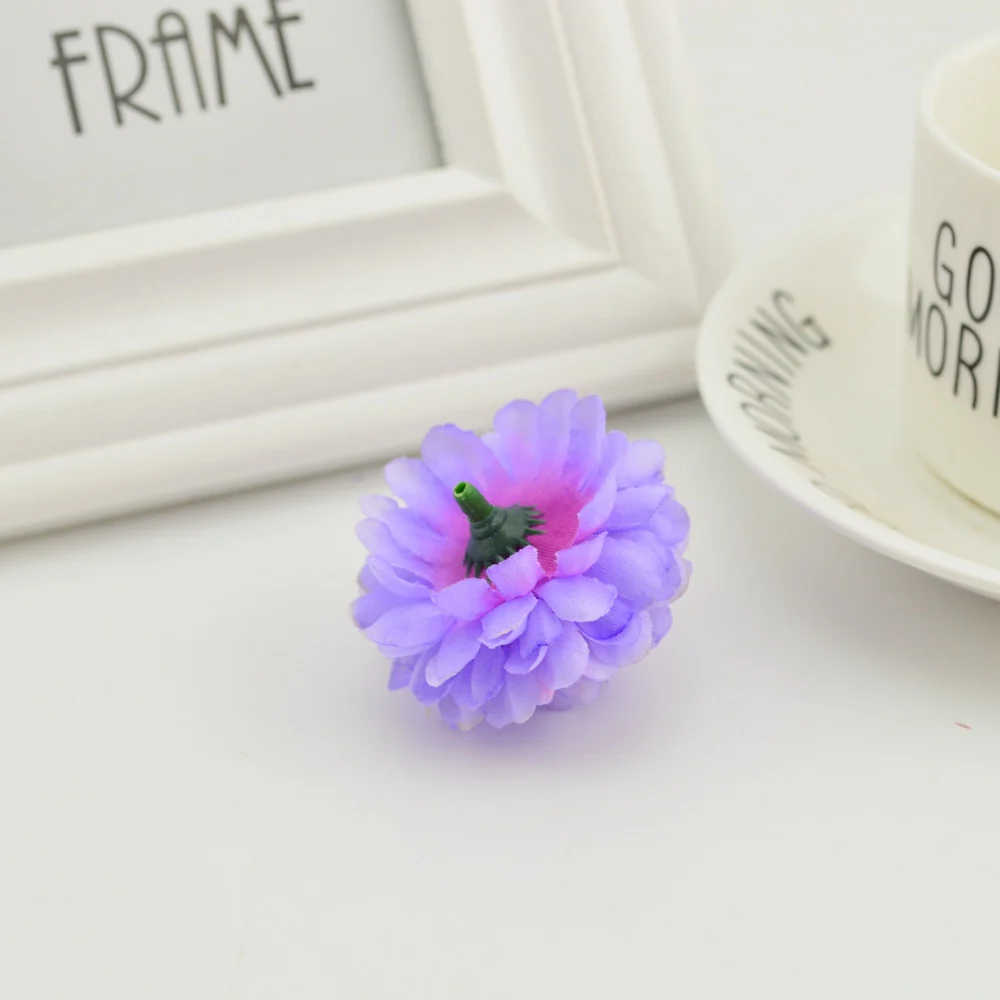 5CM 20 Stück Mehrschichtige Seiden-Chrysanthemenköpfe Künstliche Blumen Günstig für Heim- und Hochzeitsdekoration DIY Kranz Brautstrauß – Detail 14