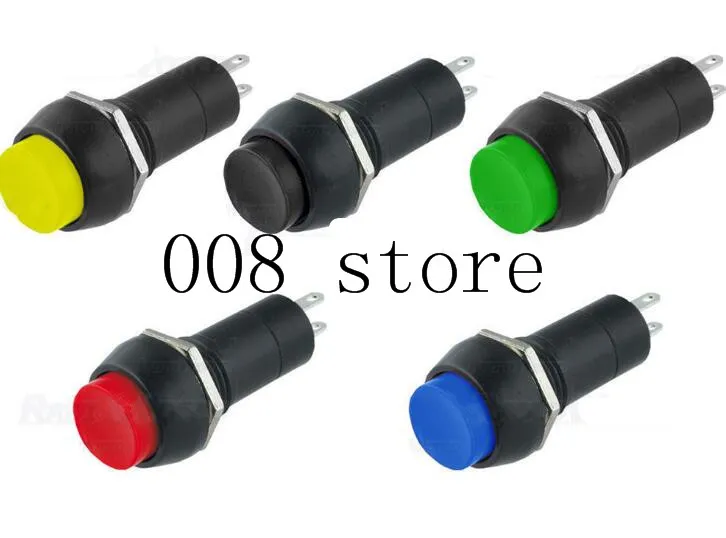 5pcs 20A 12v Push Button Switch ON - OFF SPST Red Green Blue Yellow Black Car / Dash PBS