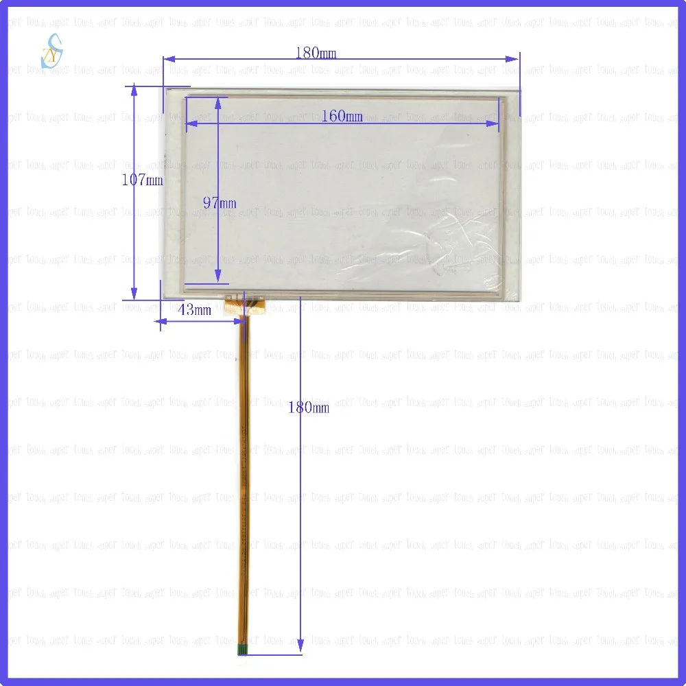 ZhiYuSun 180*107 7.5 inch  4 wire TOUCH SCREEN width 180mm length107mm for gps glass touch panel this is compatible