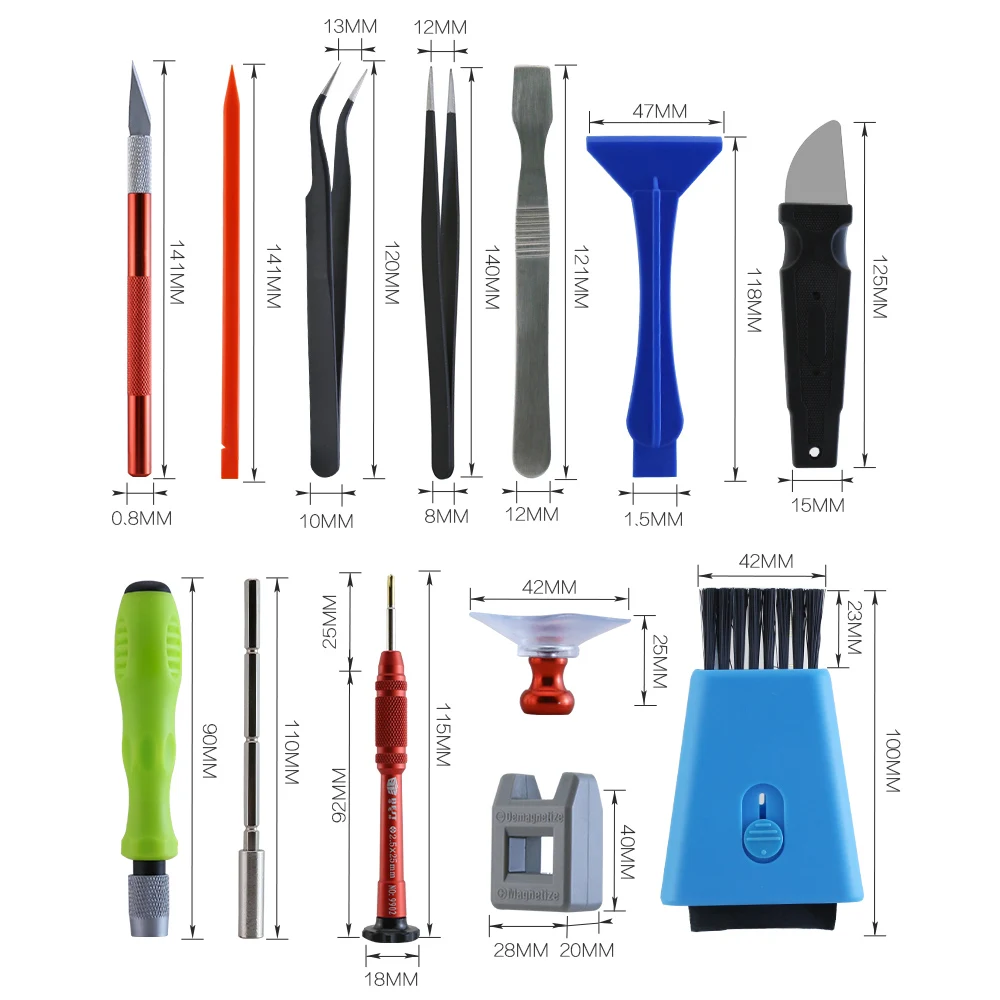 BST-116 Mobile Phone Repair Tools Kit Spudger Pry Opening Tool Screwdriver Set for iPhone iPad Samsung Cell Phone Hand Tools Set