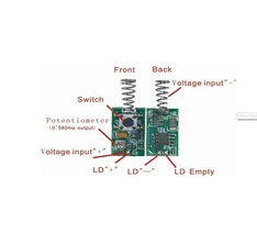 2PCS 808nm100mW-500mW Laser Diode Driver Constant current reverse protection