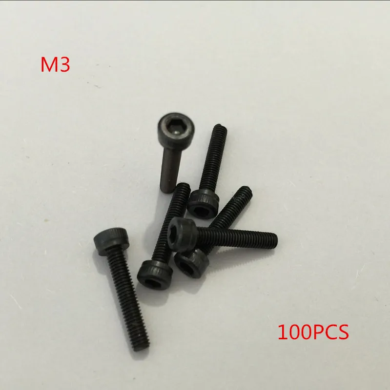 

100pcs 12.9 high strength hex socket screws M3*4/5/6/8/10-50 mm Alloy steel cylindrical cup head hex bolt head screw