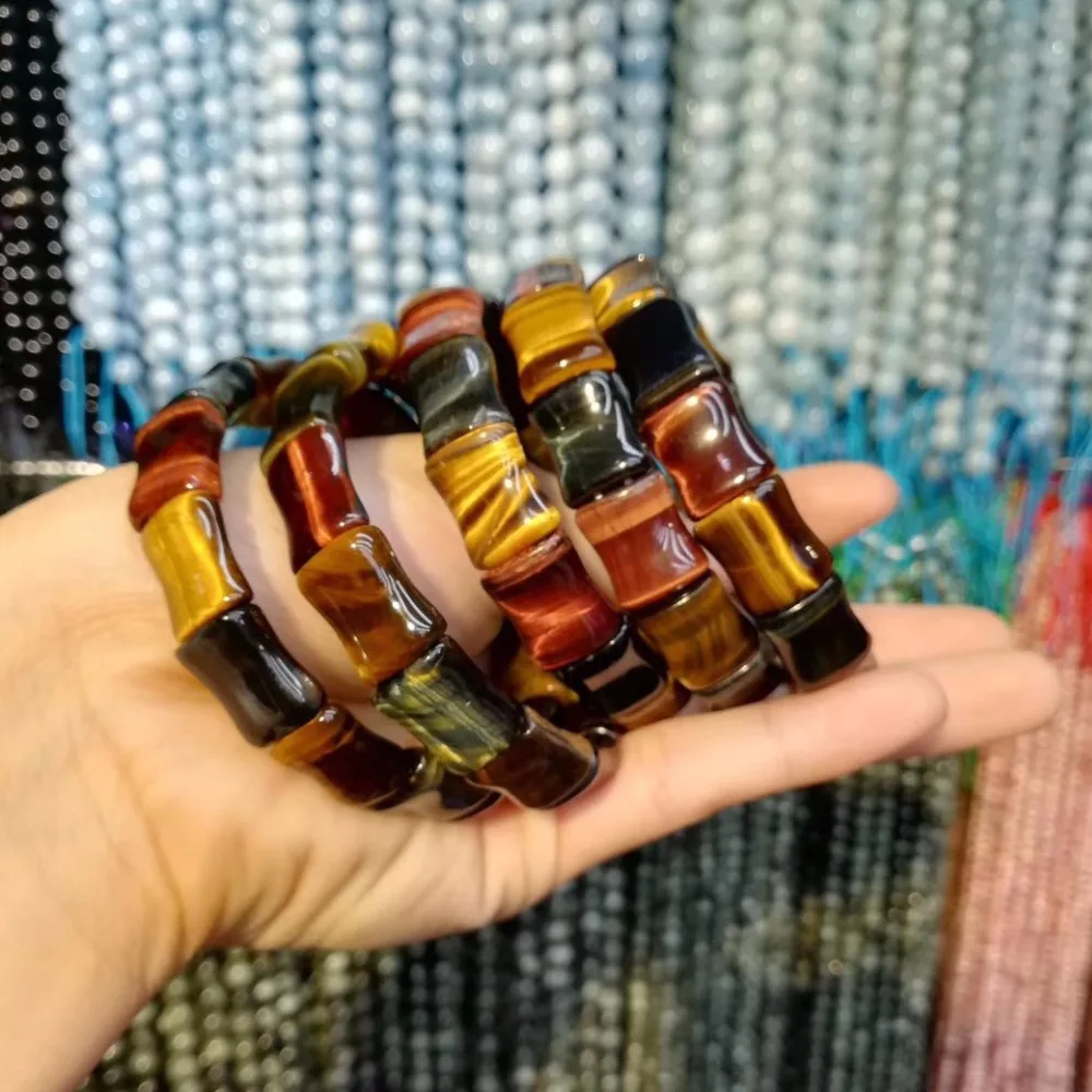 Natural Tiger Eye Stone Beads Bracelet Natural Gemstone Jewelry Bangle For Women For Men For Gift Wholesale !
