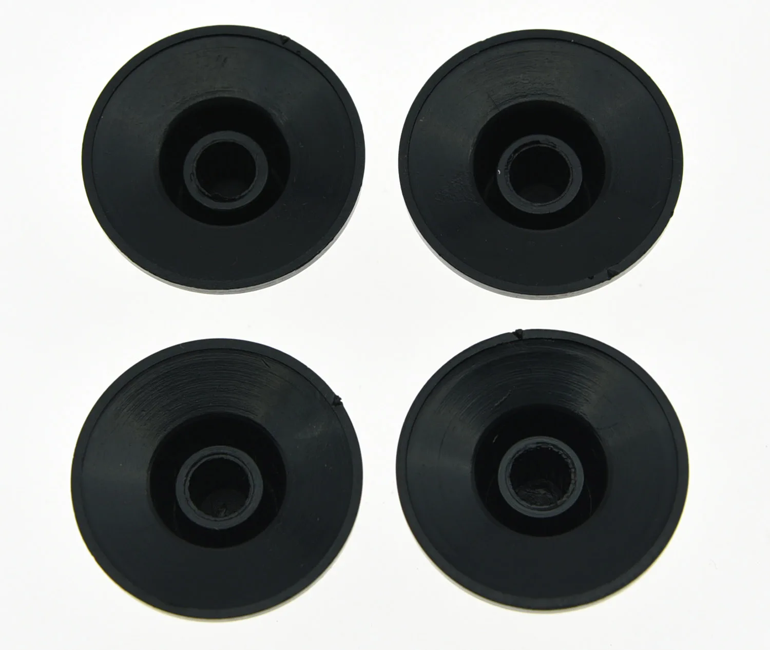 KAISH 4x Black With Black/Silver Guitar Witch Hat Knobs Fits For Les Paul Epiphone SG