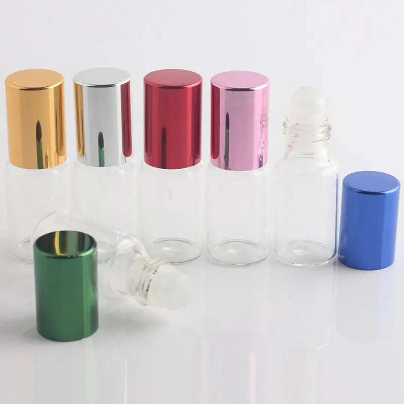 

Clear Glass Essential Oil Roller Bottles with Glass Roller Balls Aromatherapy Perfumes Lip Balms Roll On Bottles 5ml F20171472