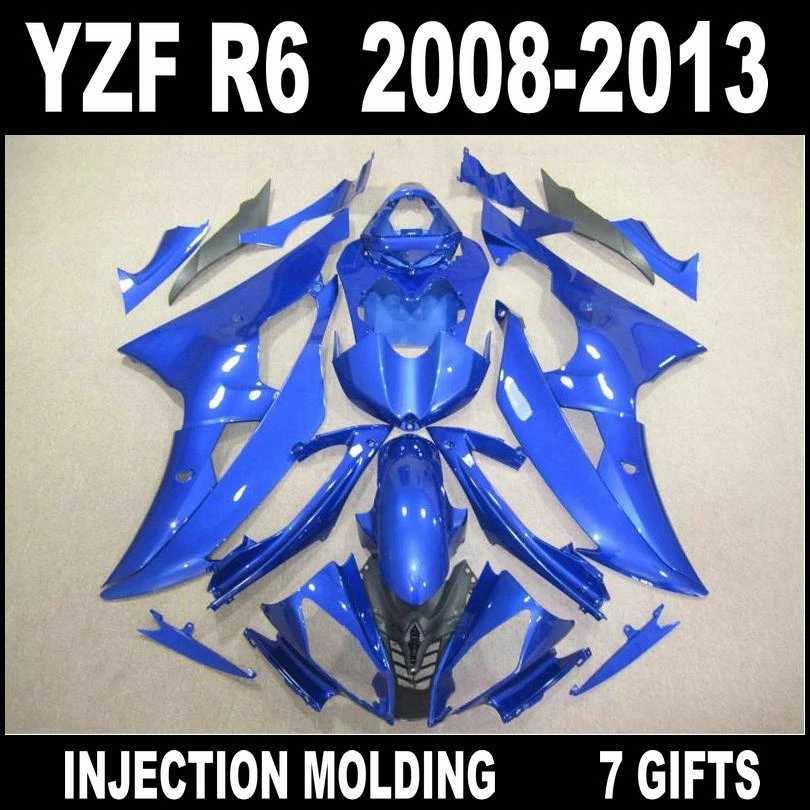 Motorcycle parts for YAMAHA R6 2008 2009 - 2013 fairing kit beautiful light blue gray fairings YZF R6 08 09 10 11 12 13+7 gifts