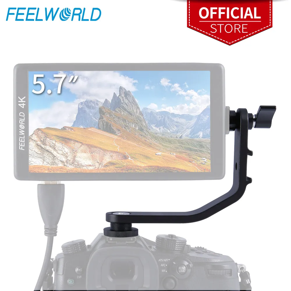 Tilt Arm for FEELWORLD F570 5.7 Inch 4K HDMI On Camera Field Monitor Mount on DSLR Stabilizer Gimbal Crane Rig