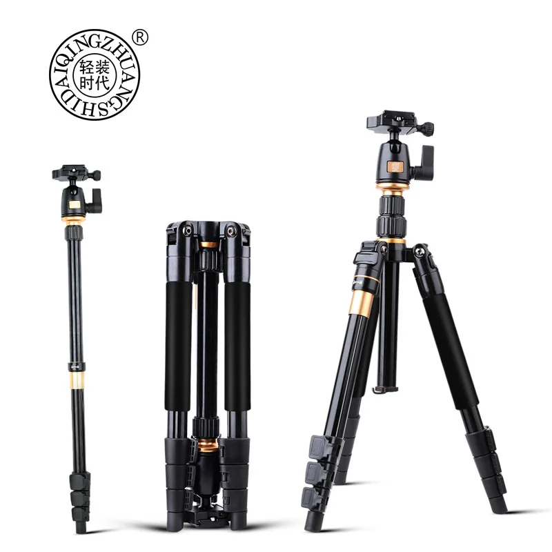 Professional QZSD Camera Video Tripod Extendable Monopod With Quick Release Plate Stand Q555