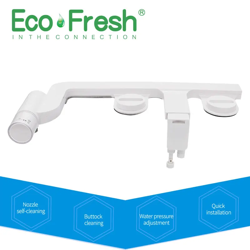 Ecofresh Cold Water Non-Electric smart Toilet Seat Bidet Sprayer dual Nozzles Toilet Seat Gynecological Washing