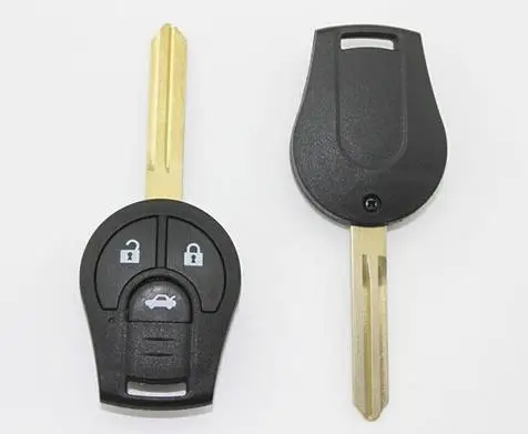 Replacement Remote Key Shell 3 Buttons for Nissan Sunny March Sylphy Key Case Fob 2+1B Uncut Key Blade